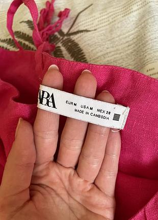 Сукня льон жіноча zara коротка сукня жіноча3 фото