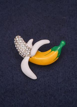 Брошь серия фрукты овощи - банан лимон гранат авокадо оливка