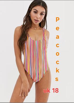 Купальник сдельный в полоску peacocks u9 18