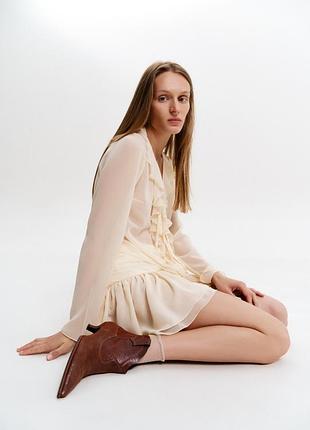 Шифонова блуза mon cheri кольору «butter yellow»