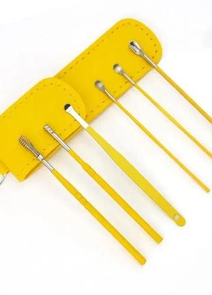 Многократные ушные палочки с пружиной набор инструментов для очистки ушей спираль с футляром