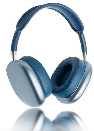 Бездротові повнорозмірні навушники bluetooth macaron p9 max сині