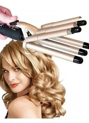 Потрійна плойка gemei 1988, щипці для завивки, стайлер для волосся