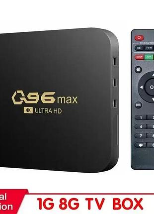 Tv-приставка тб q96 max hongtop wi-fi 4k android 10,0, netflix, google tv (смарт тб, smarttv)