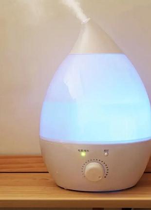Увлажнитель воздуха на 1,3 л с led подсветкой и регулятором wild wind белый