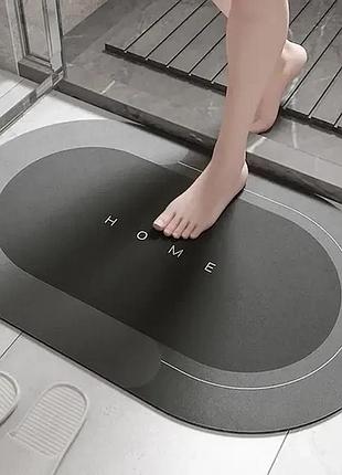Коврик для ванной комнаты влагопоглощающий home 50 x 80 см, овальный