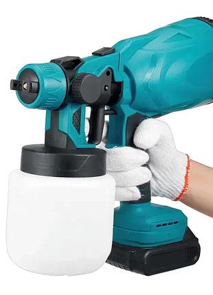 Краскопульт акумуляторний 1 сопл, 210 вт, 1200 мл/хв, бачок 800 мл, 60 din