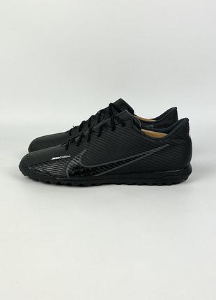 Бутси сороконіжки nike Tokat vapor 15 club tf dj5968-001 чорні розмір 41 / 26 см