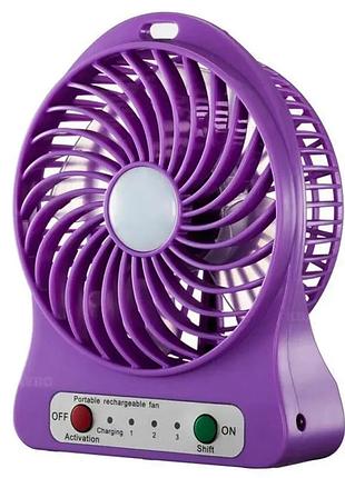 Міні вентилятор mini fan з акумулятором 4