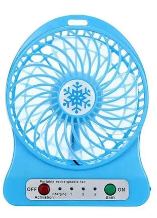 Міні вентилятор mini fan з акумулятором 5
