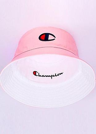 🔥sale🔥новая бело-розовая двухсторонняя панама champion