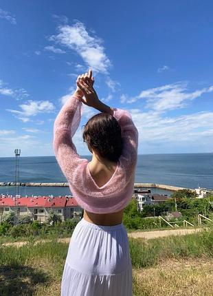 Сверхлегкая тоненькая паутинка из мохера, размер xs-s, весит всего 46 грамм!