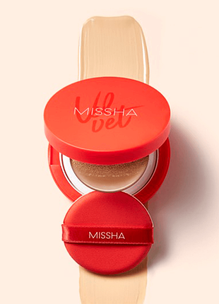 Тональный кушон с матовым финишем missha velvet finish cushion spf50+ pa+++