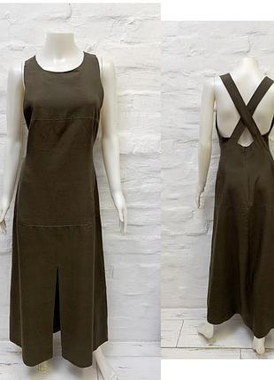 Max мara pura seta 100% оригинальный сарафан платье из плотного шелка