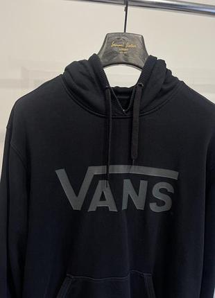 Кофта з капішоном худі чоловіче vans чорне 2