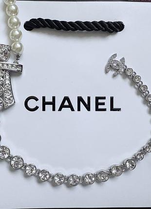 Кольє чокер із перлами chanel