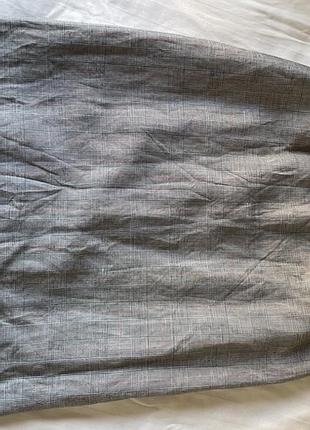 Вінтажні сіра юбка спідниця олівець у клітинку з підкладкою франція pier be