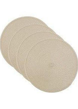 Салфетки на стол livarno home (ø 38 см, 4 шт., кремовые)