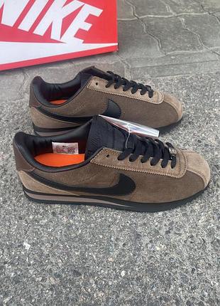 Кпросівки nike cortez velvet brown premium 36-41.