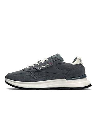 Мужские кроссовки reebok classic dark grey white