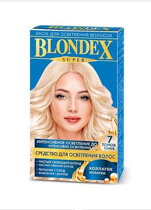 Засіб для освітлення волосся "blondex super" колаген