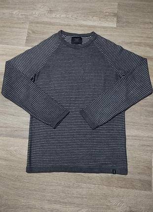 Мужской свитер jack & jones размер m-l серый