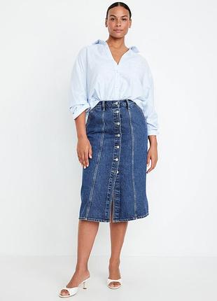 Женская джинсовая юбка-миди old navy юбка gap на пуговицах, высокая талия р. m