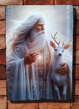 Деревянное панно "белобог — свет и гармония"