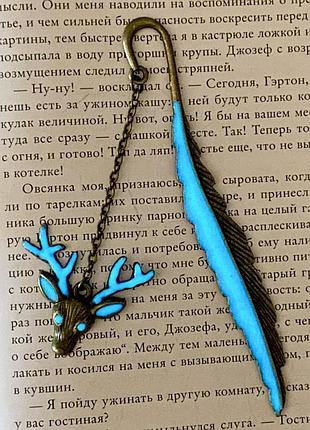 Закладка светящаяся "олень №2"