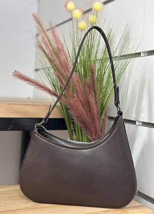 Женская минималистичная полукруглая сумка из экокожи 28*14*6,5 см