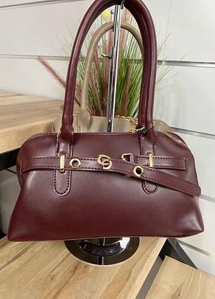 Женская стильная сумка с ремешком из экокожи 17*32*14 см