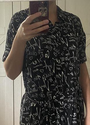 Вискозное миди платье-рубашка /туреченица