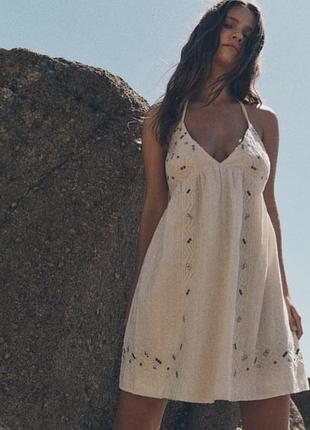 Сукня коротка на бретелях zara
