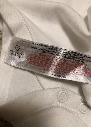 Білі бодіки на 12-18 місяців 7