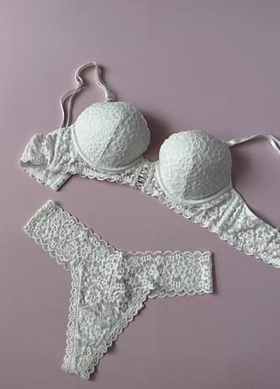 Білий комплект victoria’s secret