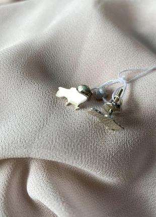 Срібні сережки пуссети карта україни.