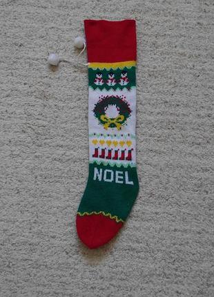 Носок-носочка новогодняя-режевая 62х12 noel