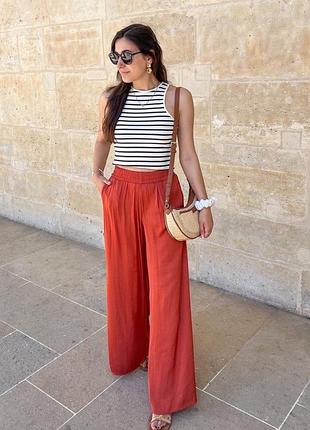 Широкі жіночі штани на літо l-xl
