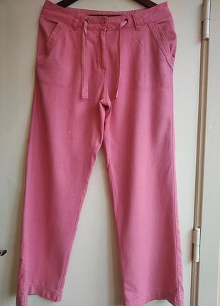 Отличные натуральные брюки палаццо из льна