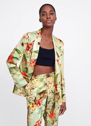 Жакет з принтом zara без застібки на s
