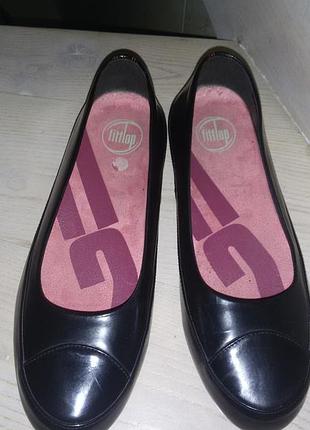 Fitflop(usa)- черные туфли-балетки р.39(25,5 см)
