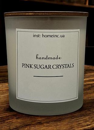 "кристалы розового сахара" аромасвечка в стакане 250 мл от homeinc