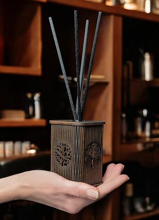 "карамельный попкорн" аромат для дома 100 мл с деревянным диффузором в подарочной коробке homeinc