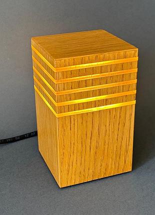 Настільний дерев’яний світильник з led-лампою 6w від homeinc