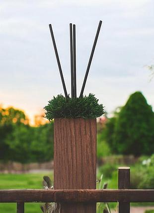 "ветивер" 100мл в деревянном аромадиффузоре со стабилизированным мхом в подарочной коробке homeinc