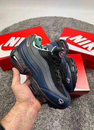 Кроссовки nike air max 95 x corteiz grey blue pink beam