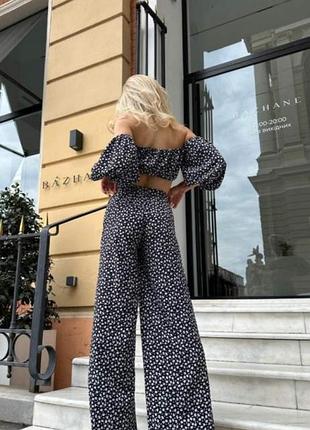 Костюм літній з штанами палаццо