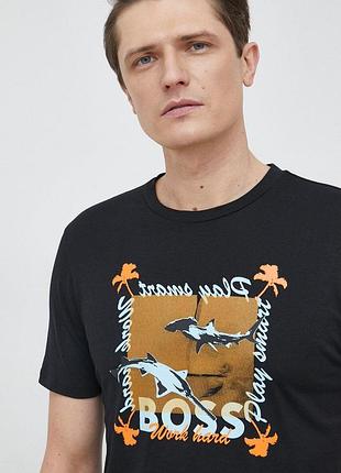 Чоловіча футболка hugo boss orange teeshark