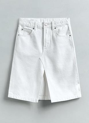 Джинсова міді спідниця юбка zara