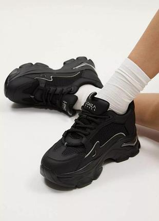 Кросівки  lonza shoes чорні масивні на підошві 5 см